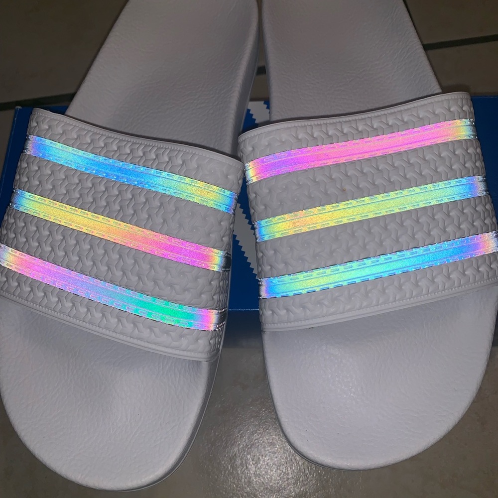 ADIDAS XENO ADILETTE SANDALS SIZE 10 (RARE) WHITE